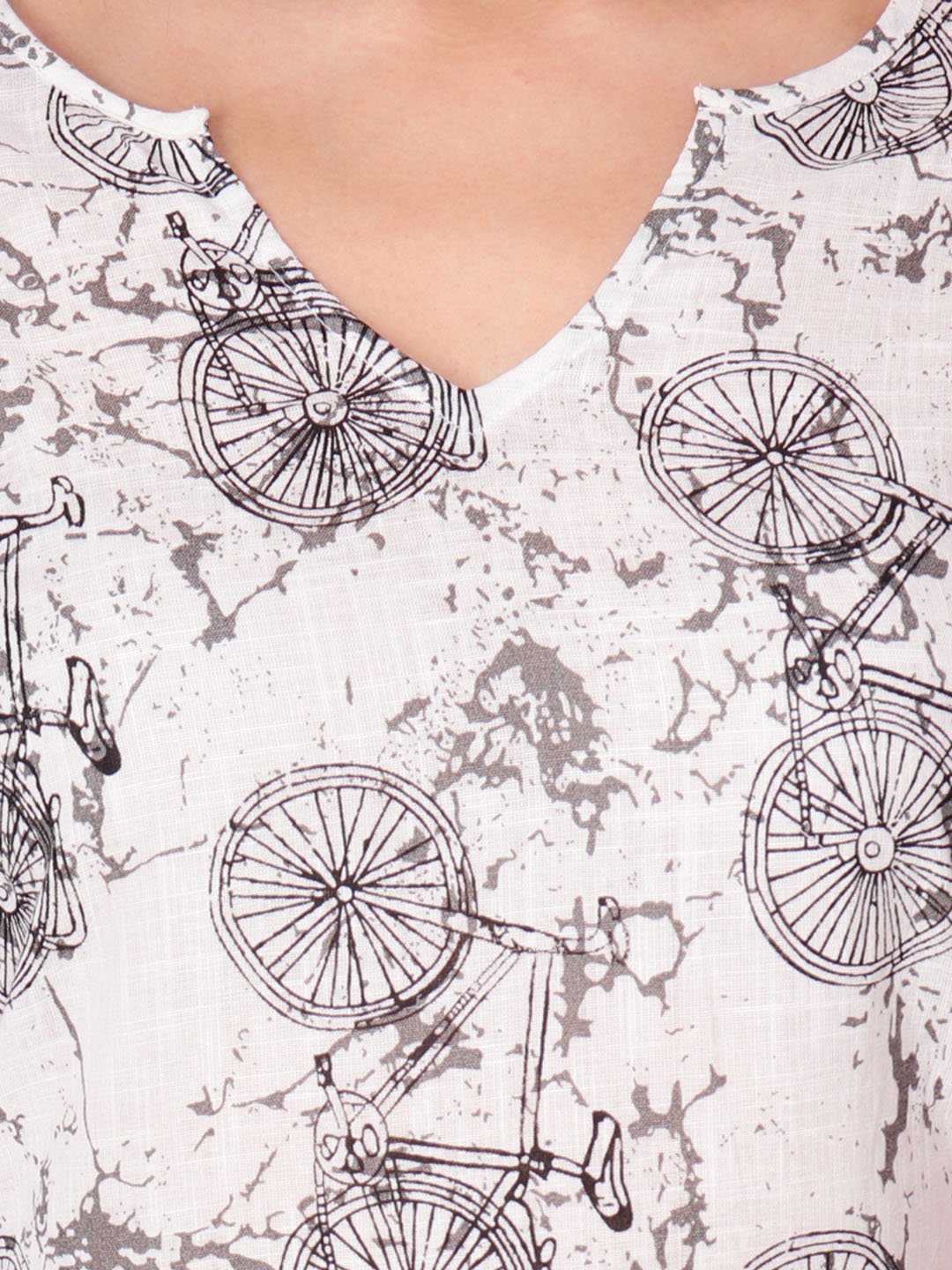 SCORPIUS WHITE PRINTED KURTA