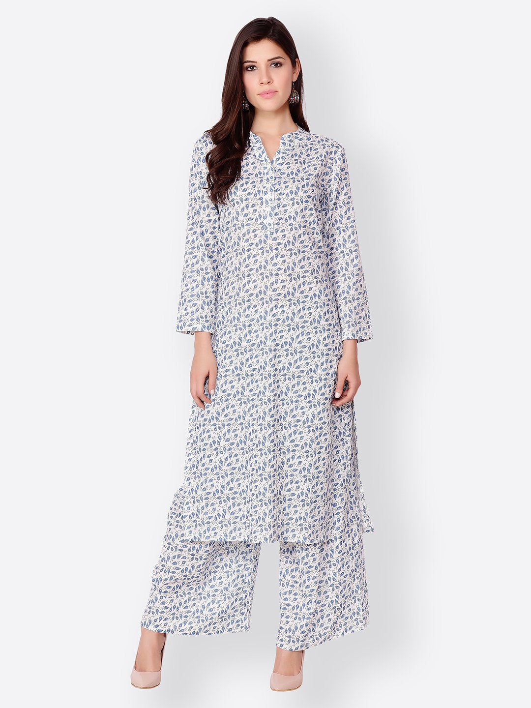 SCORPIUS WHITE PRINTED KURTA