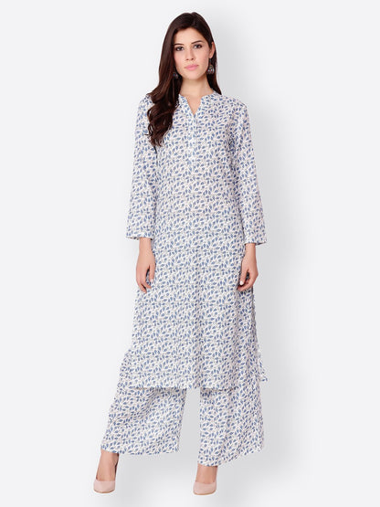 SCORPIUS WHITE PRINTED KURTA