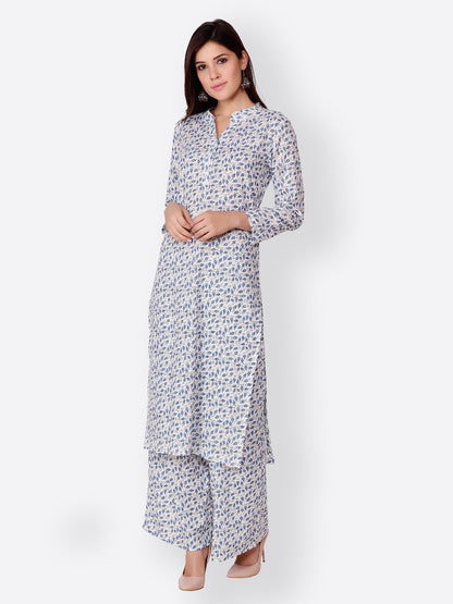 SCORPIUS WHITE PRINTED KURTA