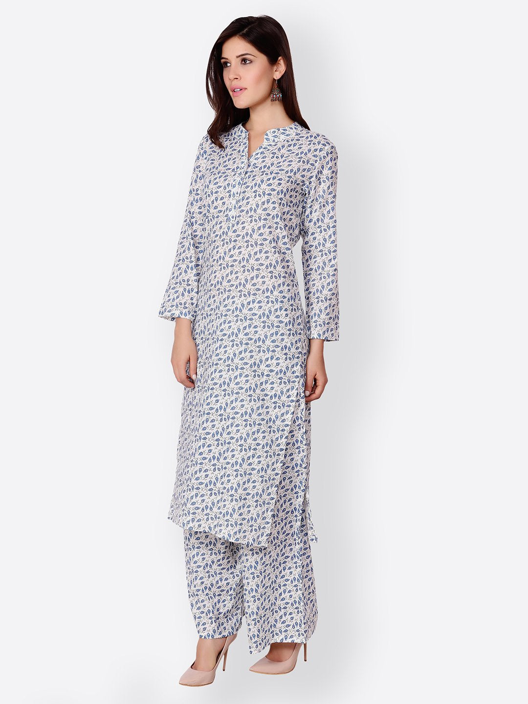 SCORPIUS WHITE PRINTED KURTA