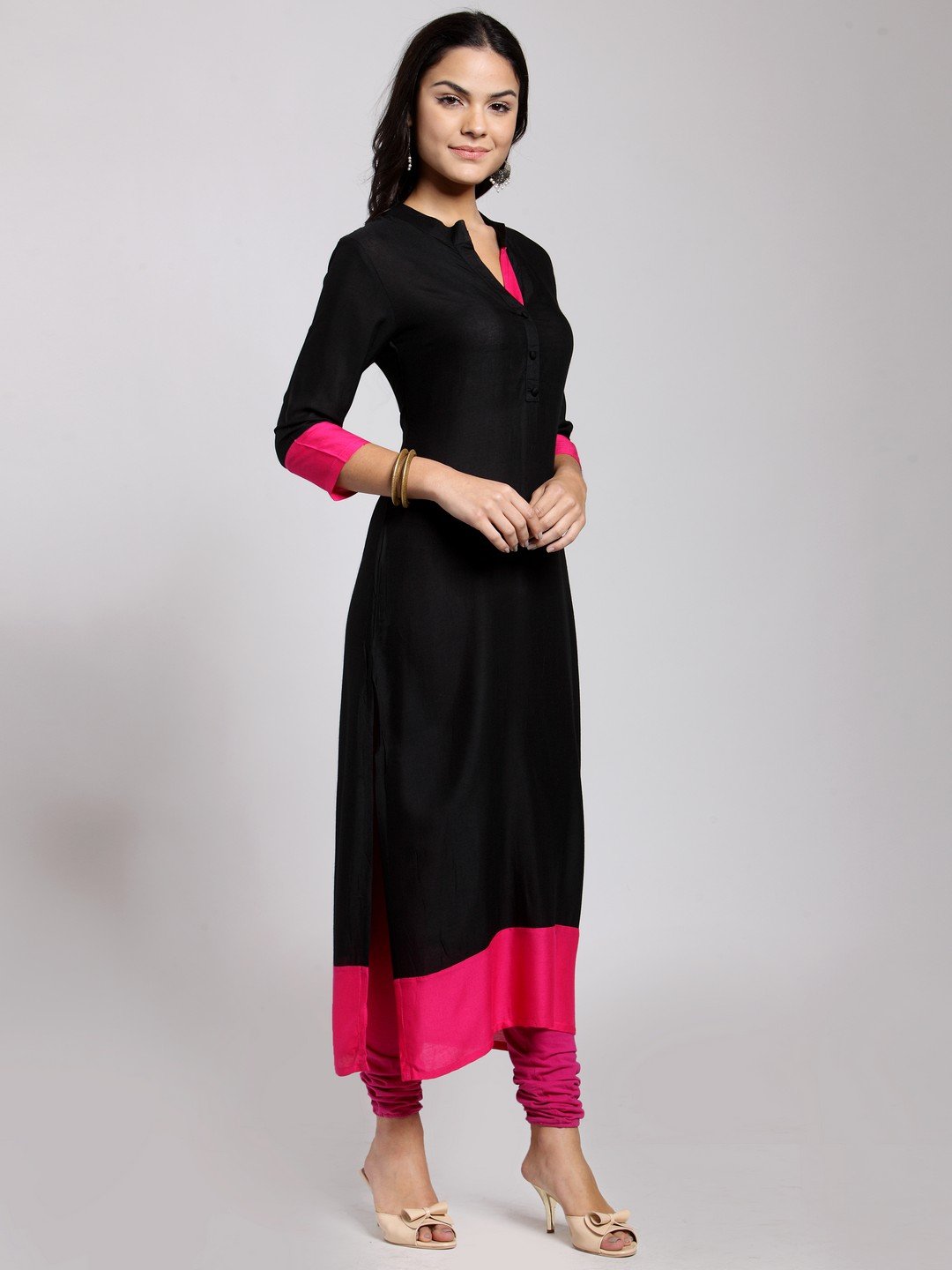 Black Solid Kurti