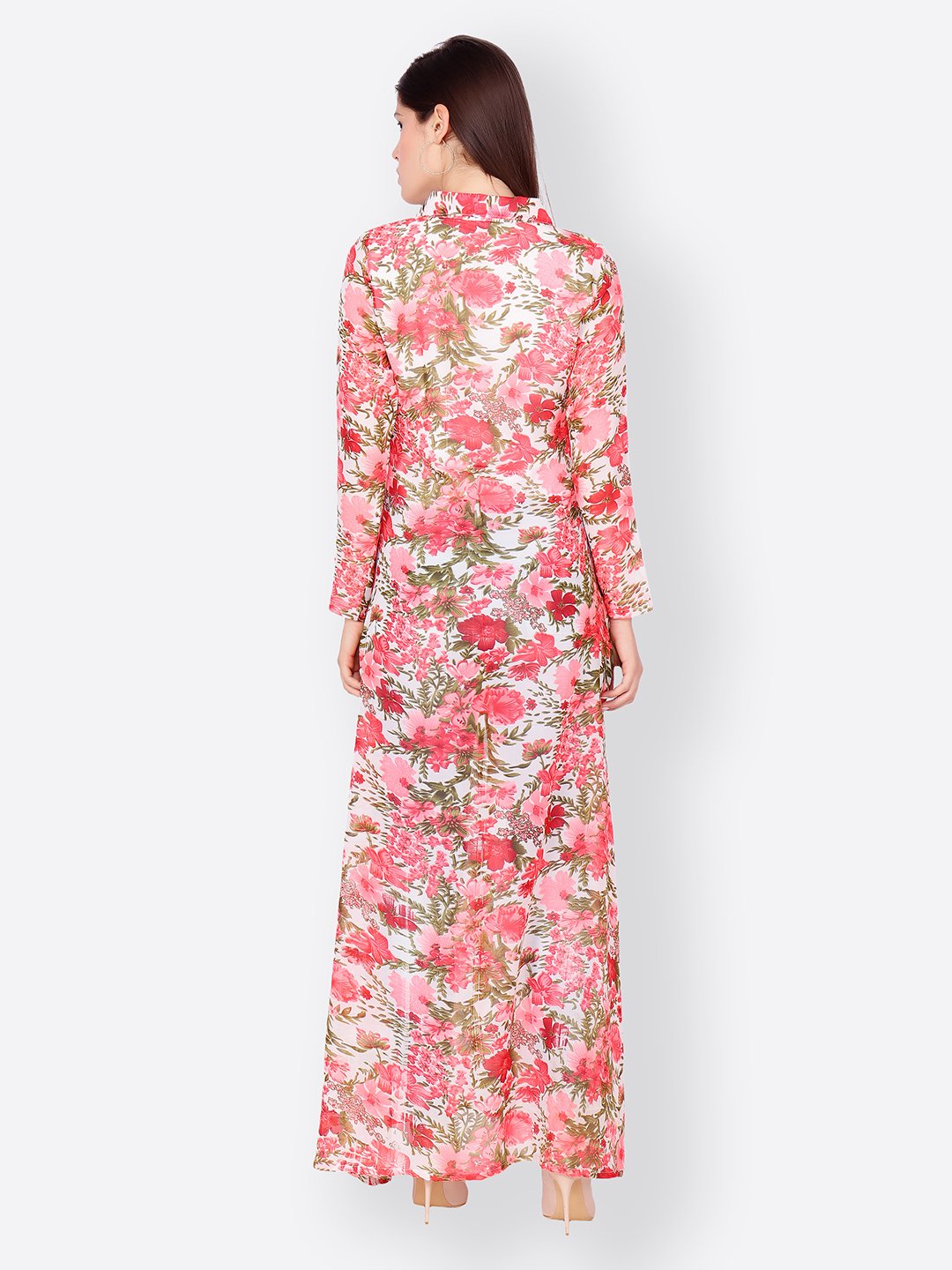 SCORPIUS ORANGE FLORAL LONGTOP