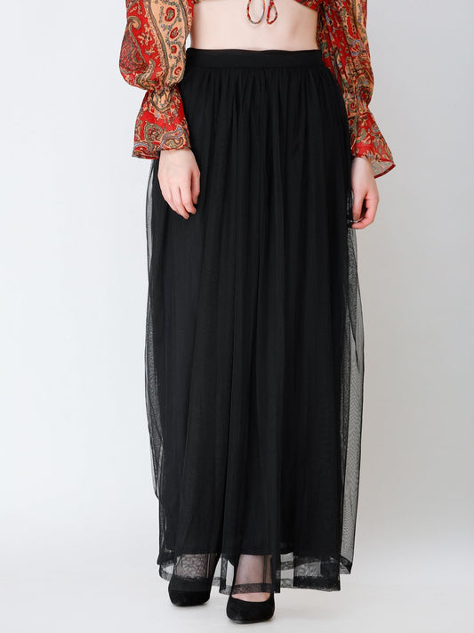 SCORPIUS Black Net Longskirt