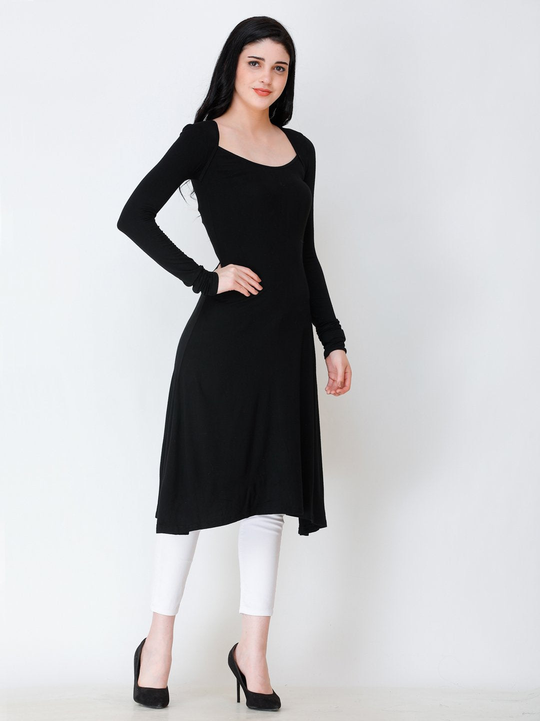 SCORPIUS Black hosery long top