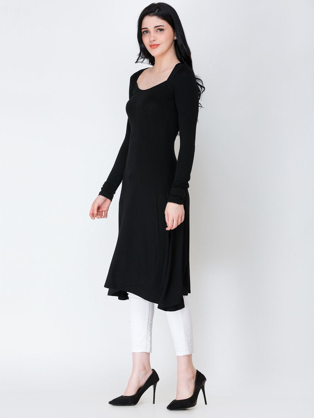 SCORPIUS Black hosery long top