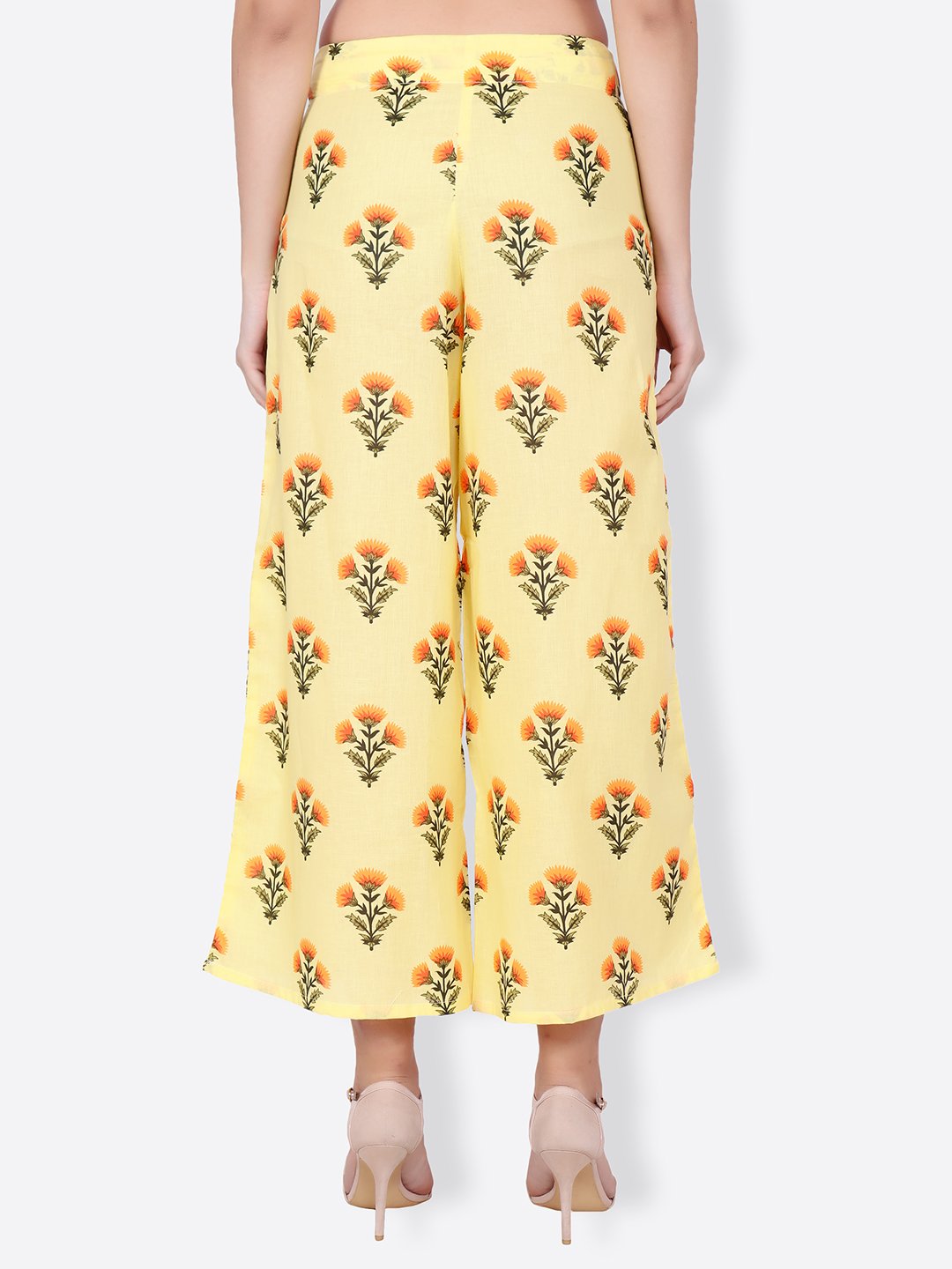 SCORPIUS yellow printed pallazo