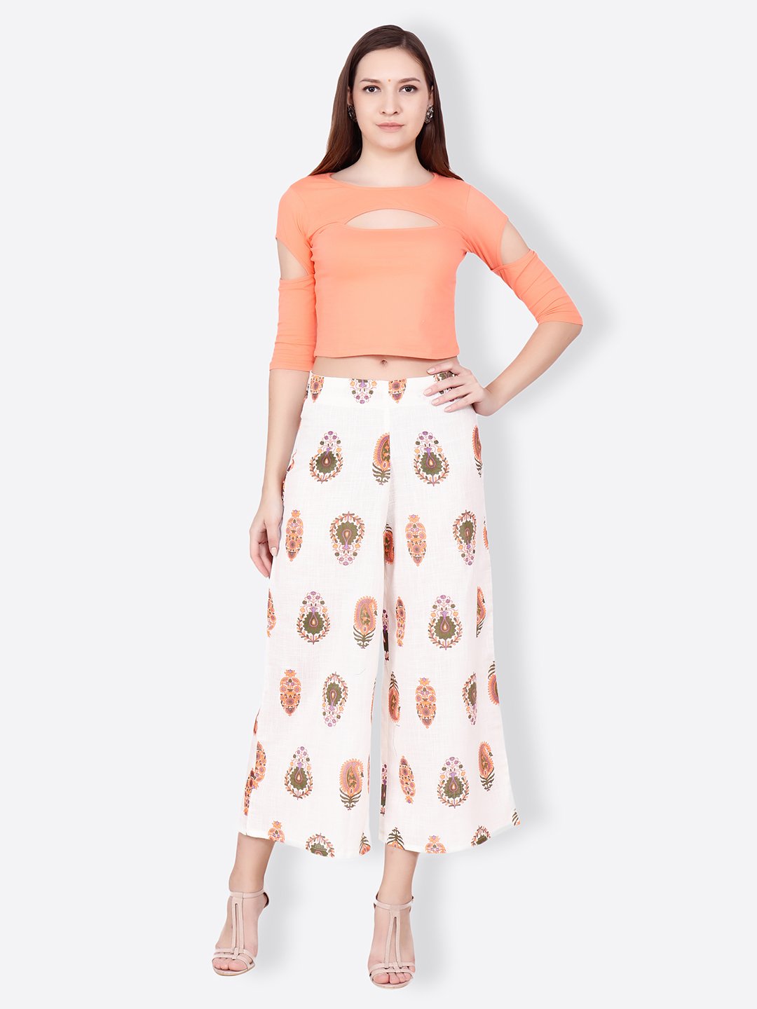 SCORPIUS white printed pallazo