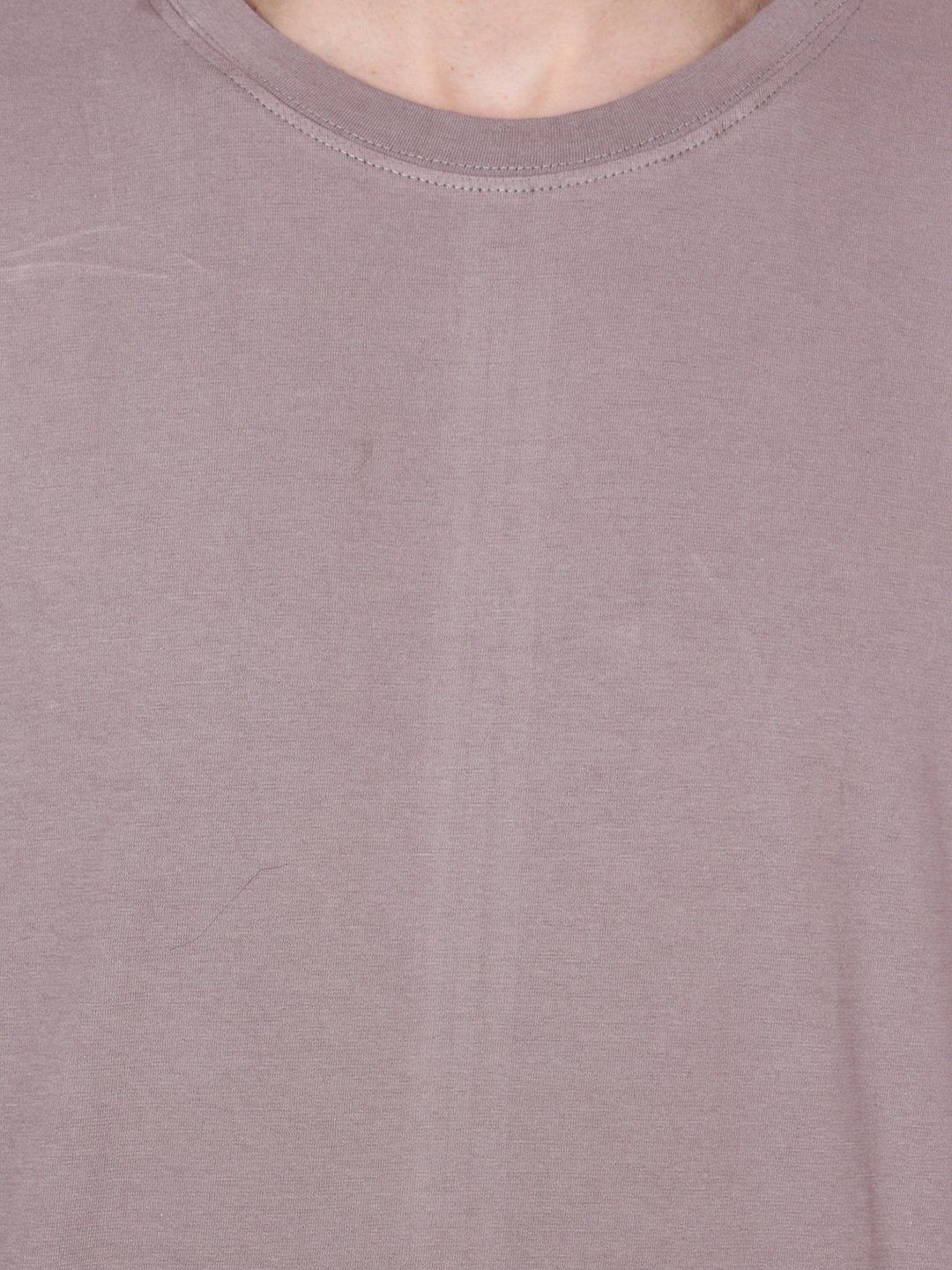 Beige Solid Tshirt