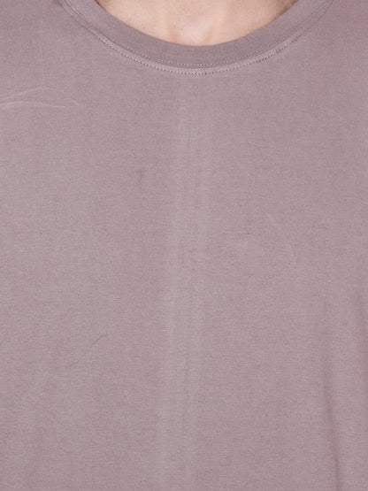 Beige Solid Tshirt