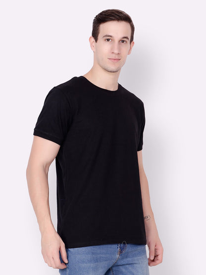 Black Solid Tshirt