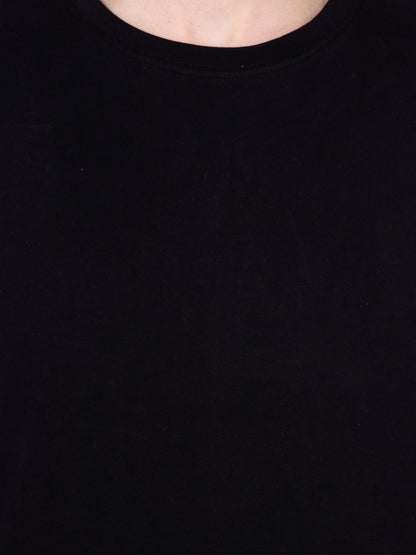 Black Solid Tshirt