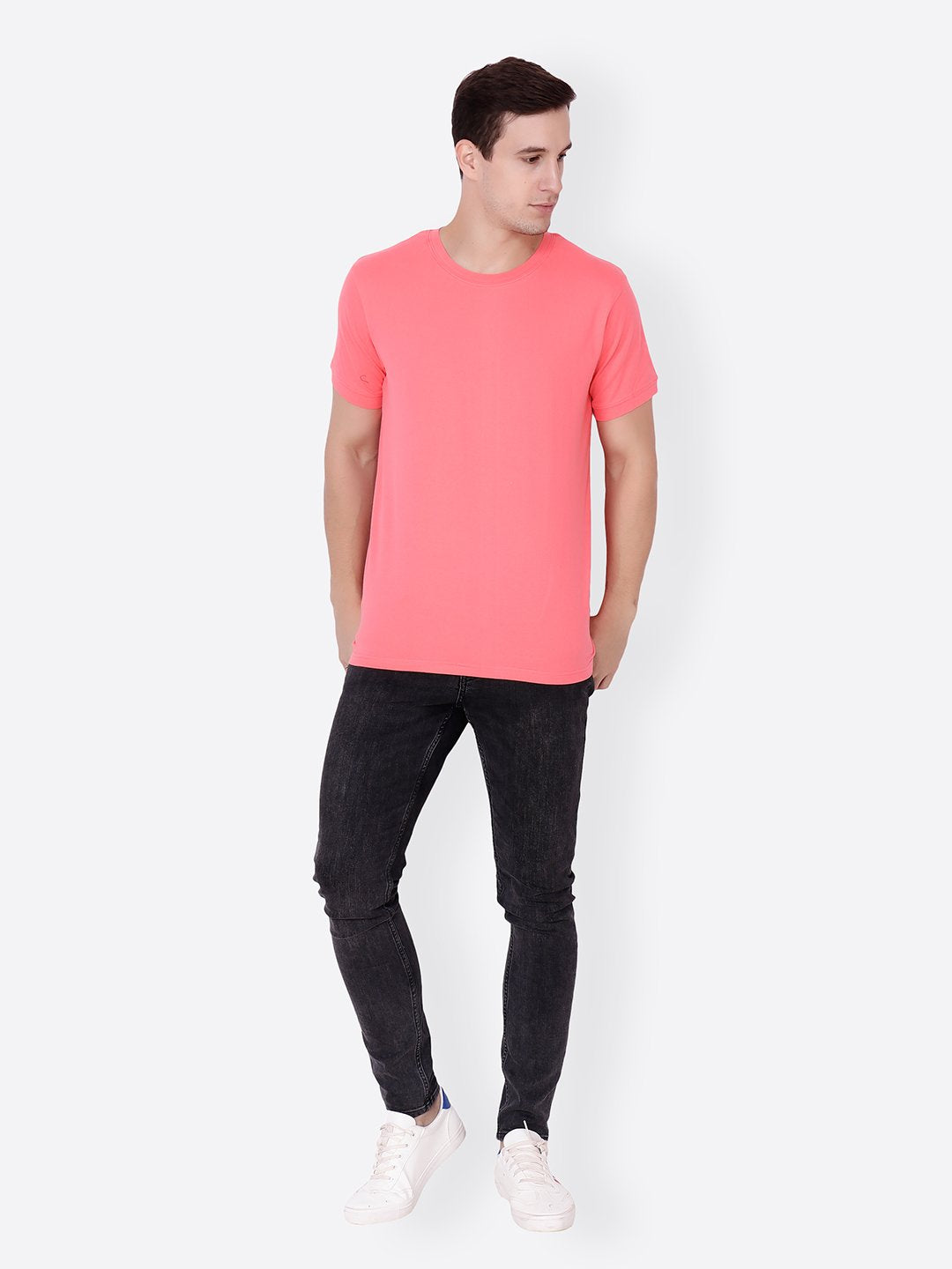 Coral Solid Tshirt