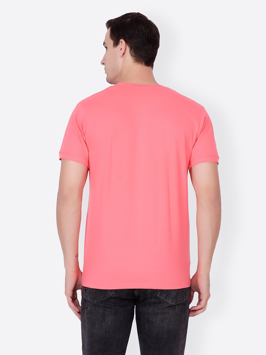 Coral Solid Tshirt