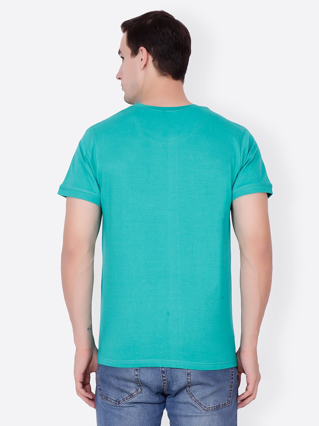 Green Solid Tshirt