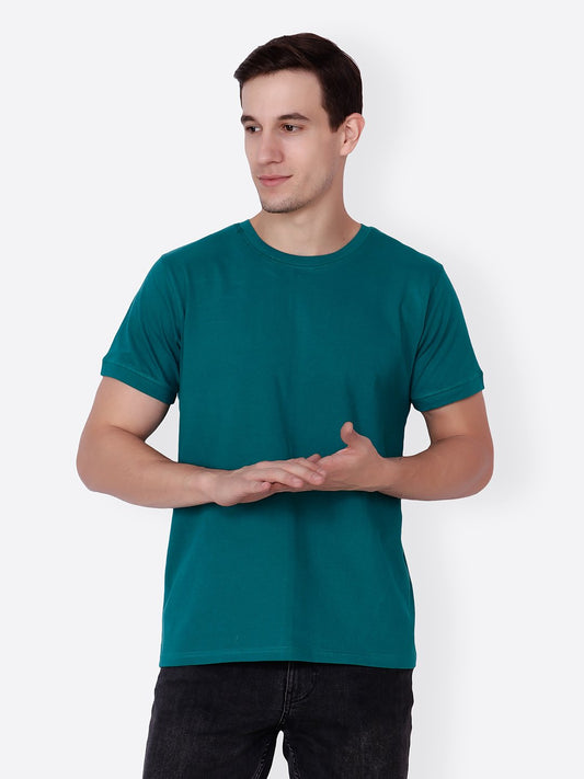 Green Solid Tshirt