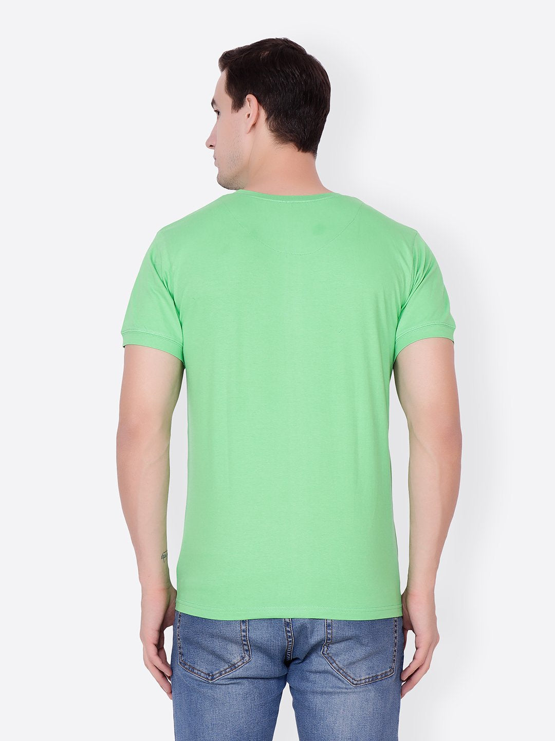Green Solid Tshirt