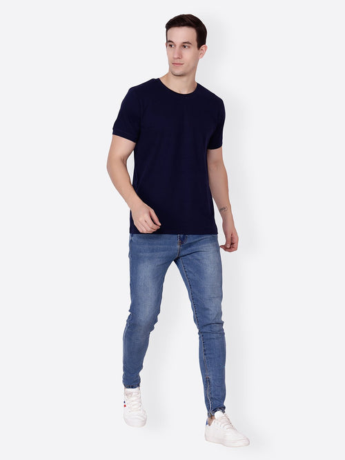 Blue Solid Tshirt