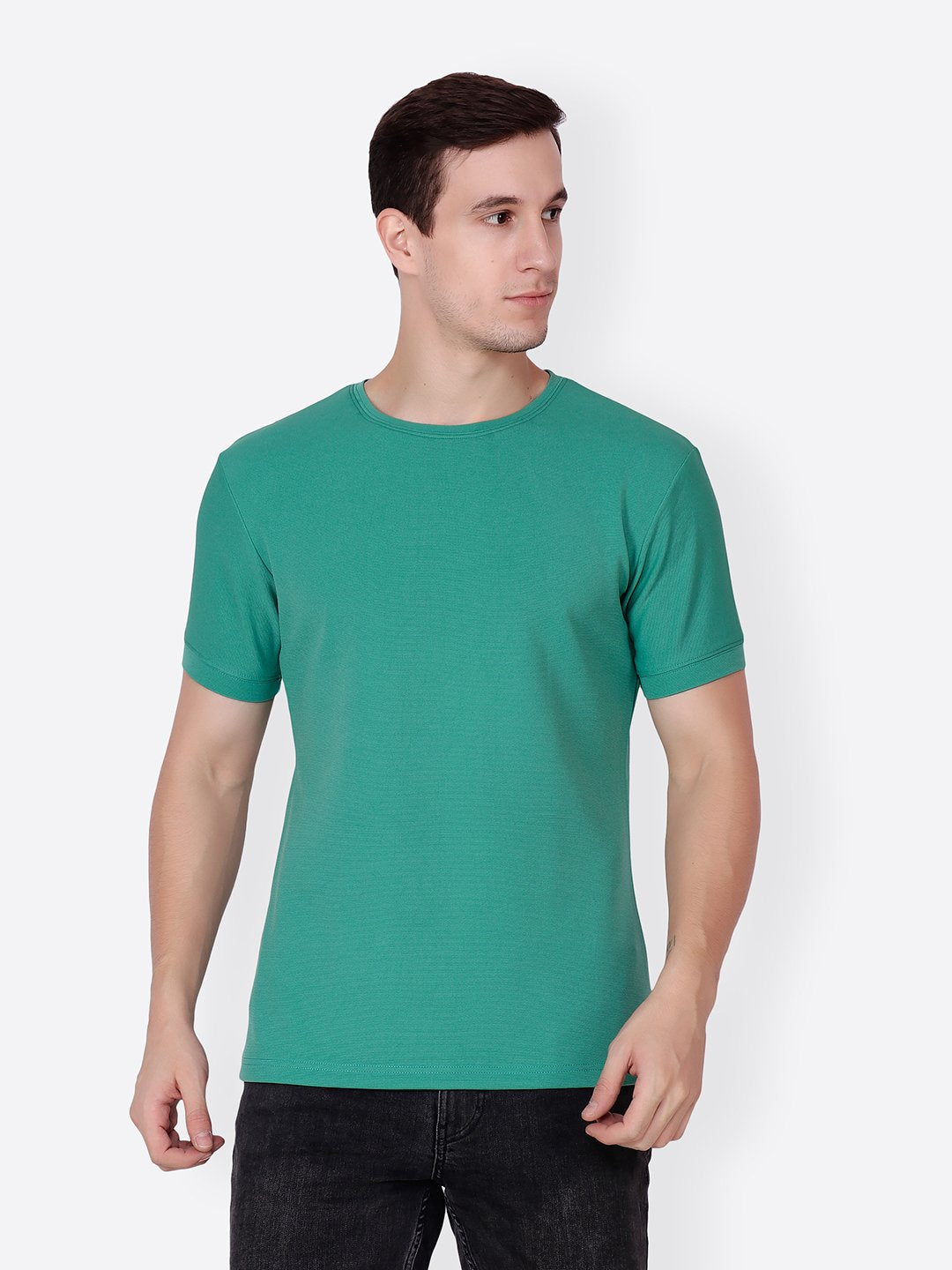 Green Solid Tshirt
