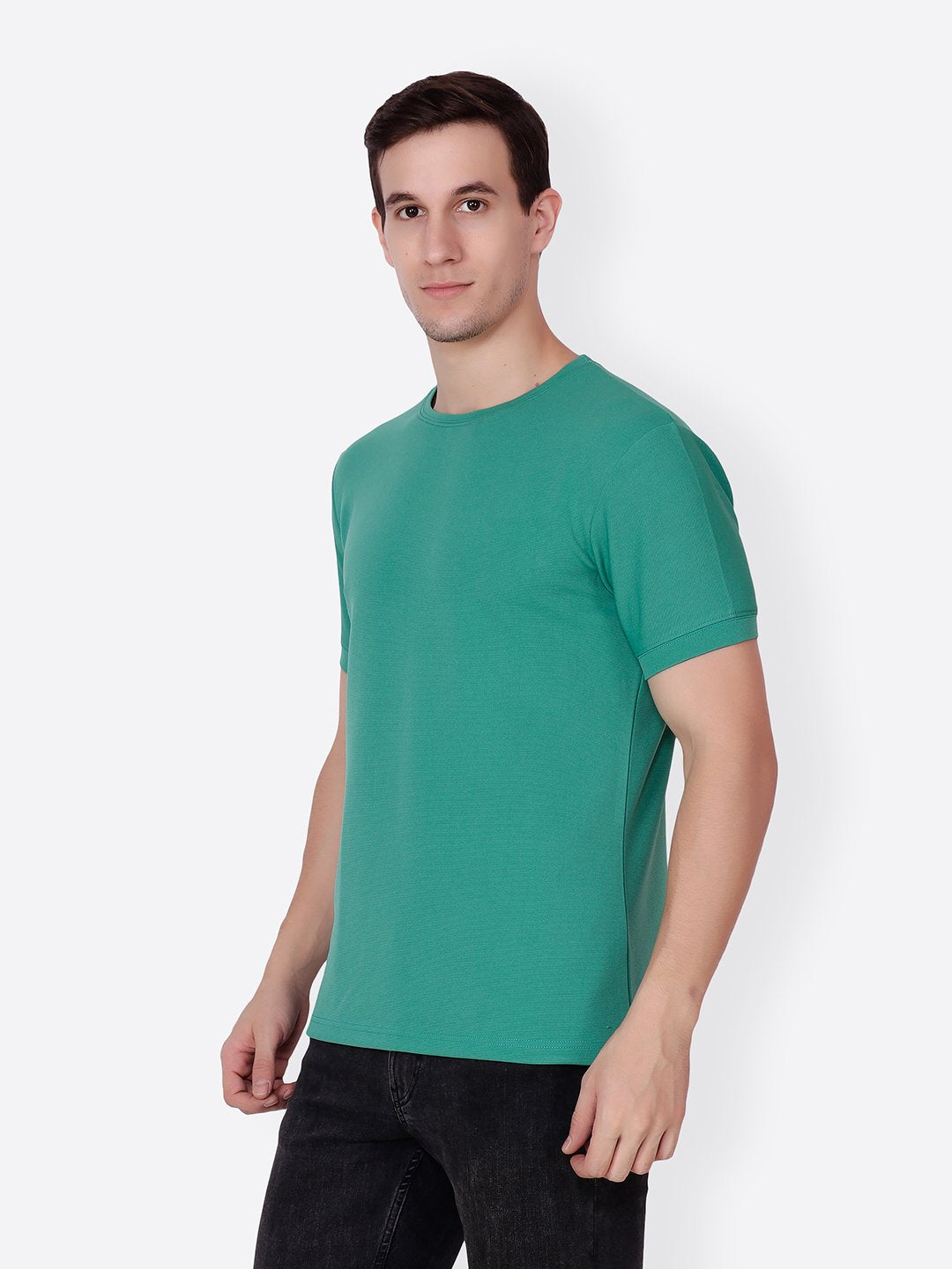 Green Solid Tshirt