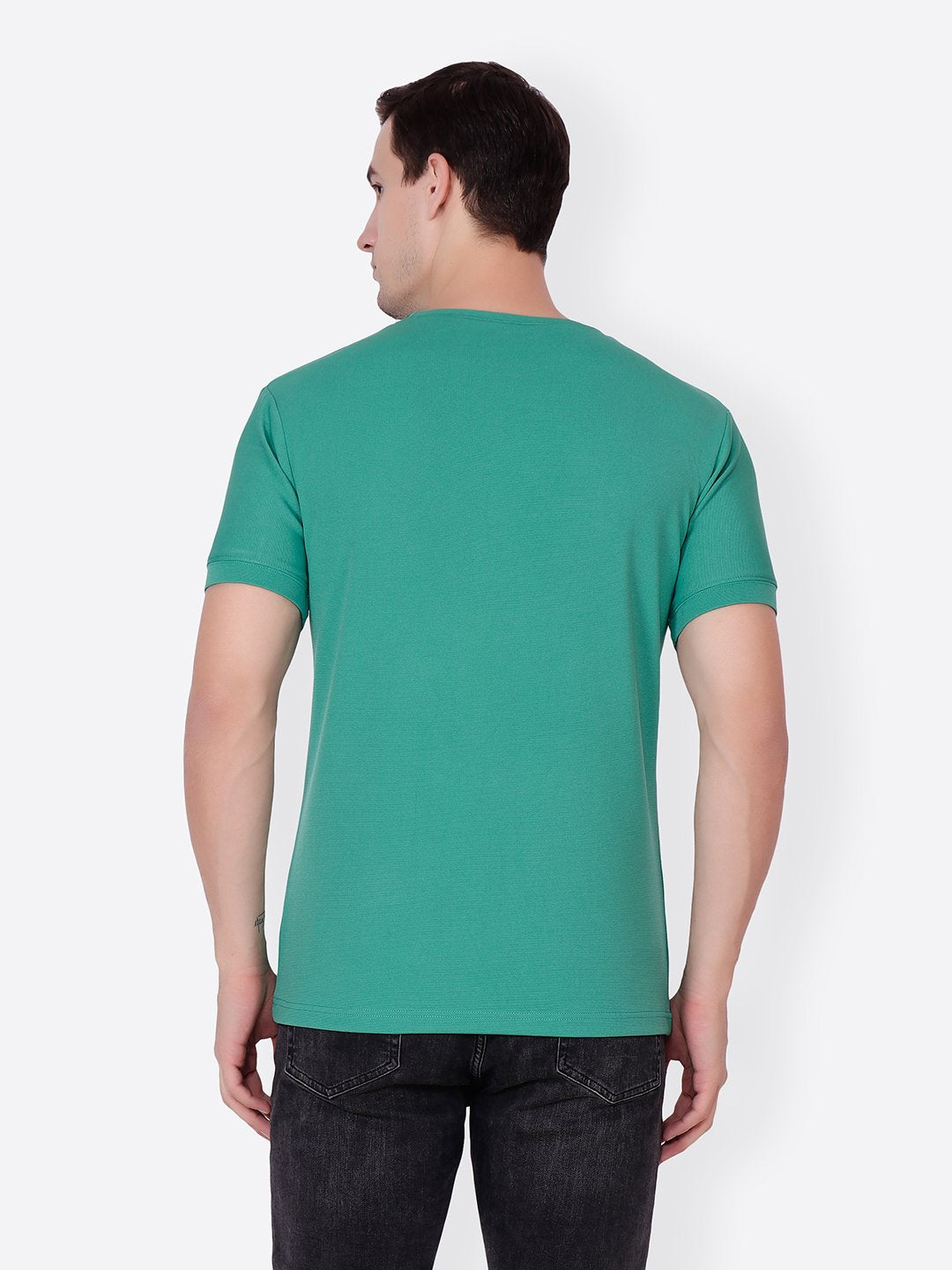 Green Solid Tshirt