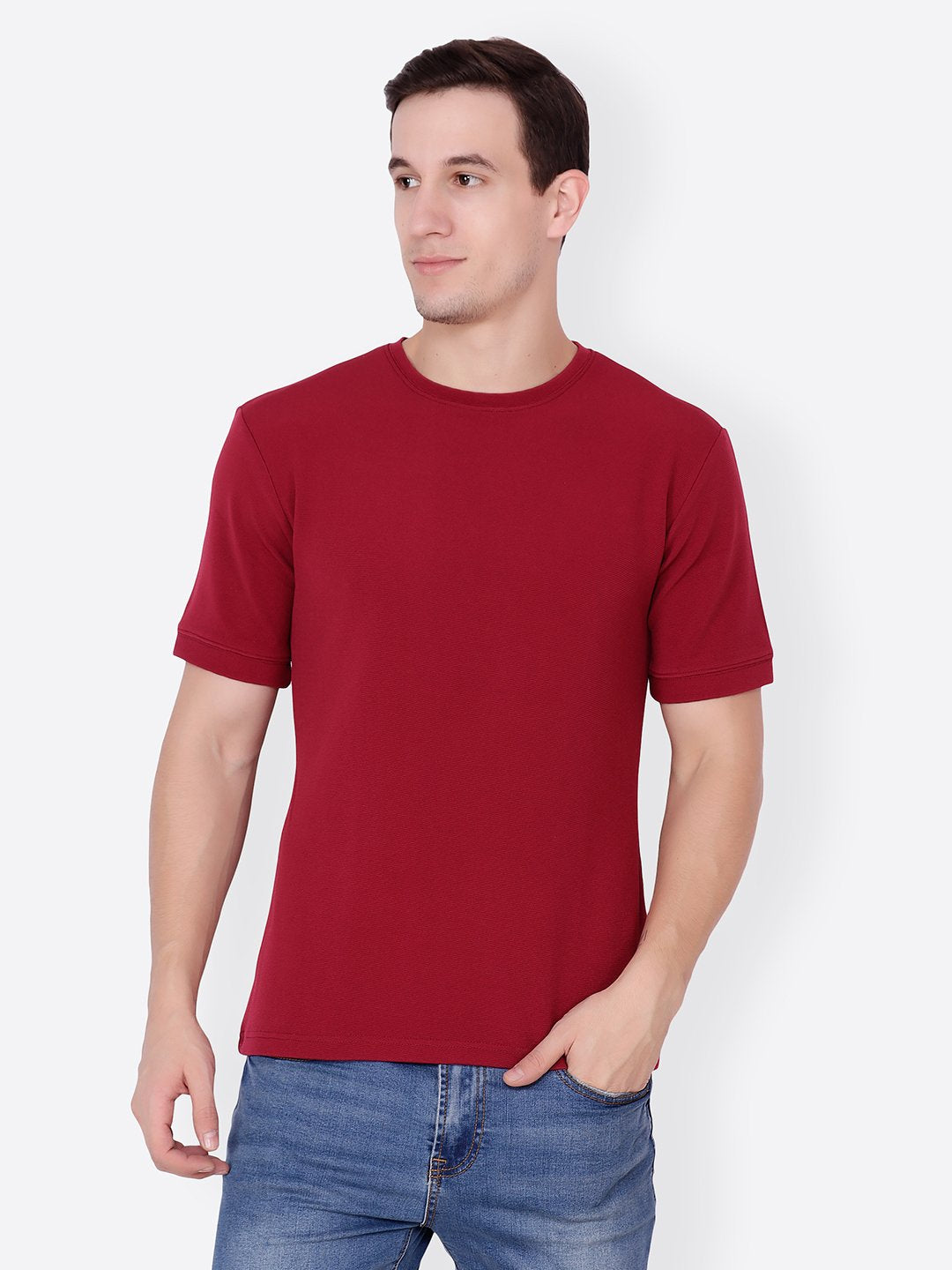 Marron Solid Tshirt
