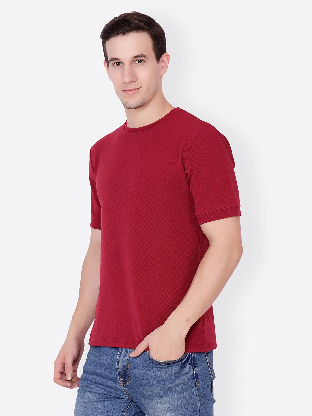 Marron Solid Tshirt