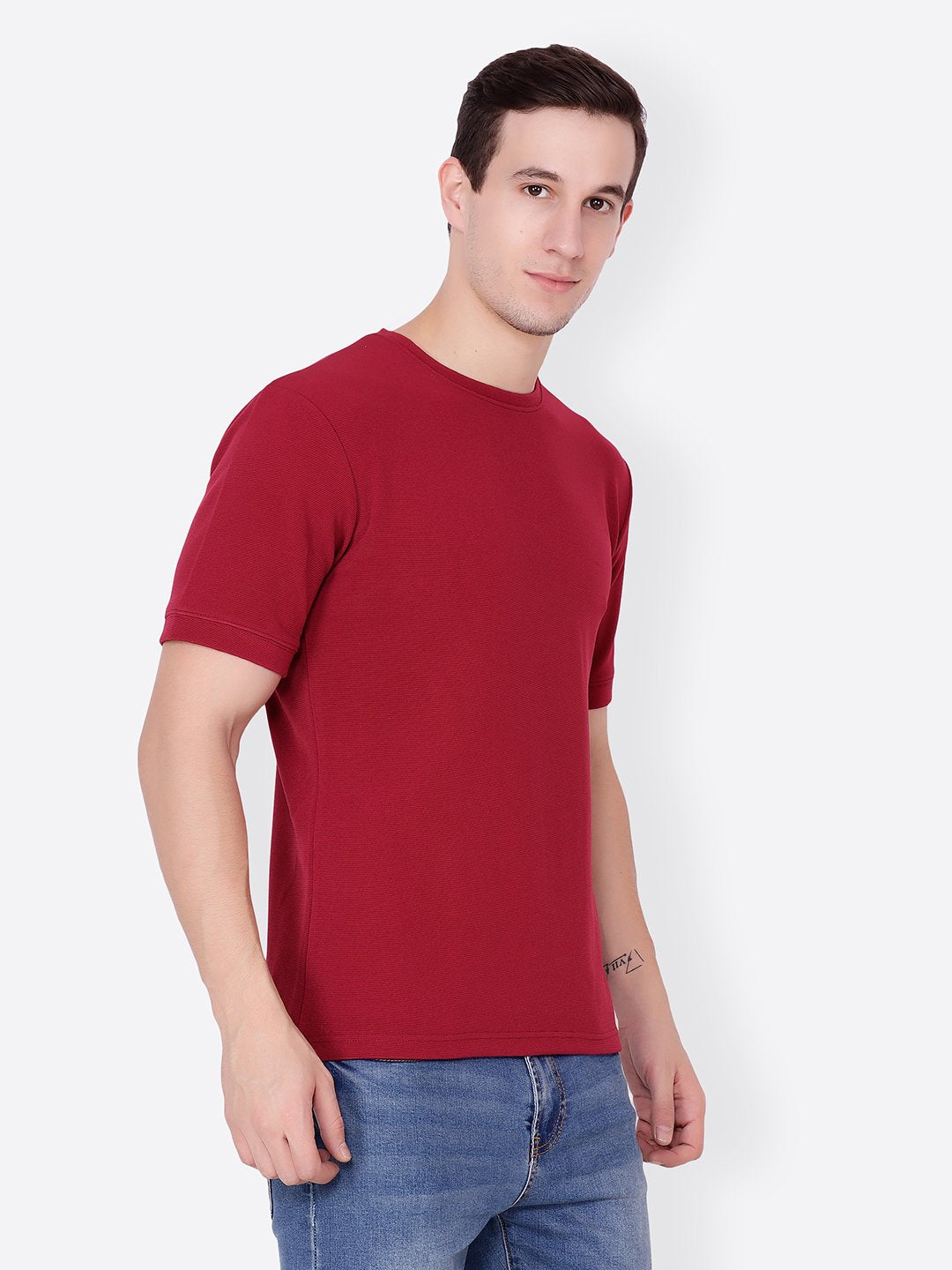Marron Solid Tshirt