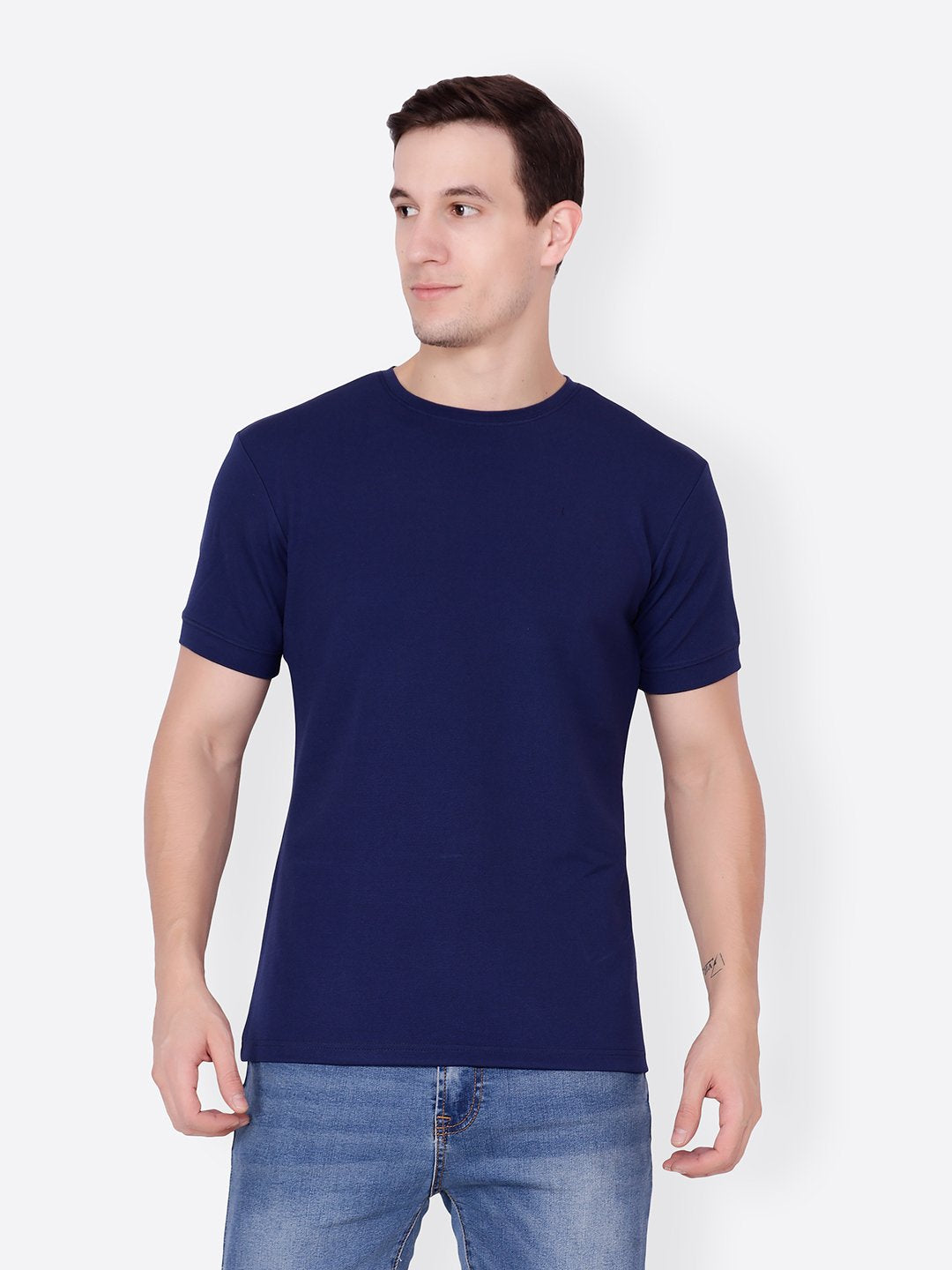 Blue Solid Tshirt