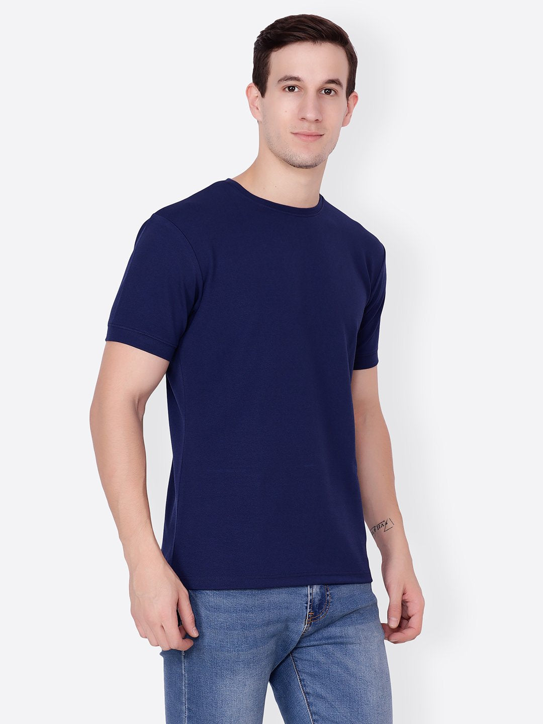Blue Solid Tshirt