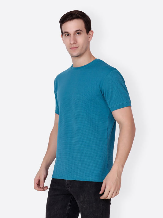 Blue Solid Tshirt