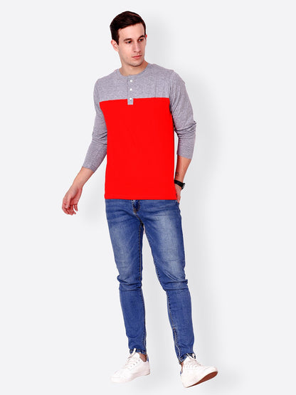 Red Henley Tshirt