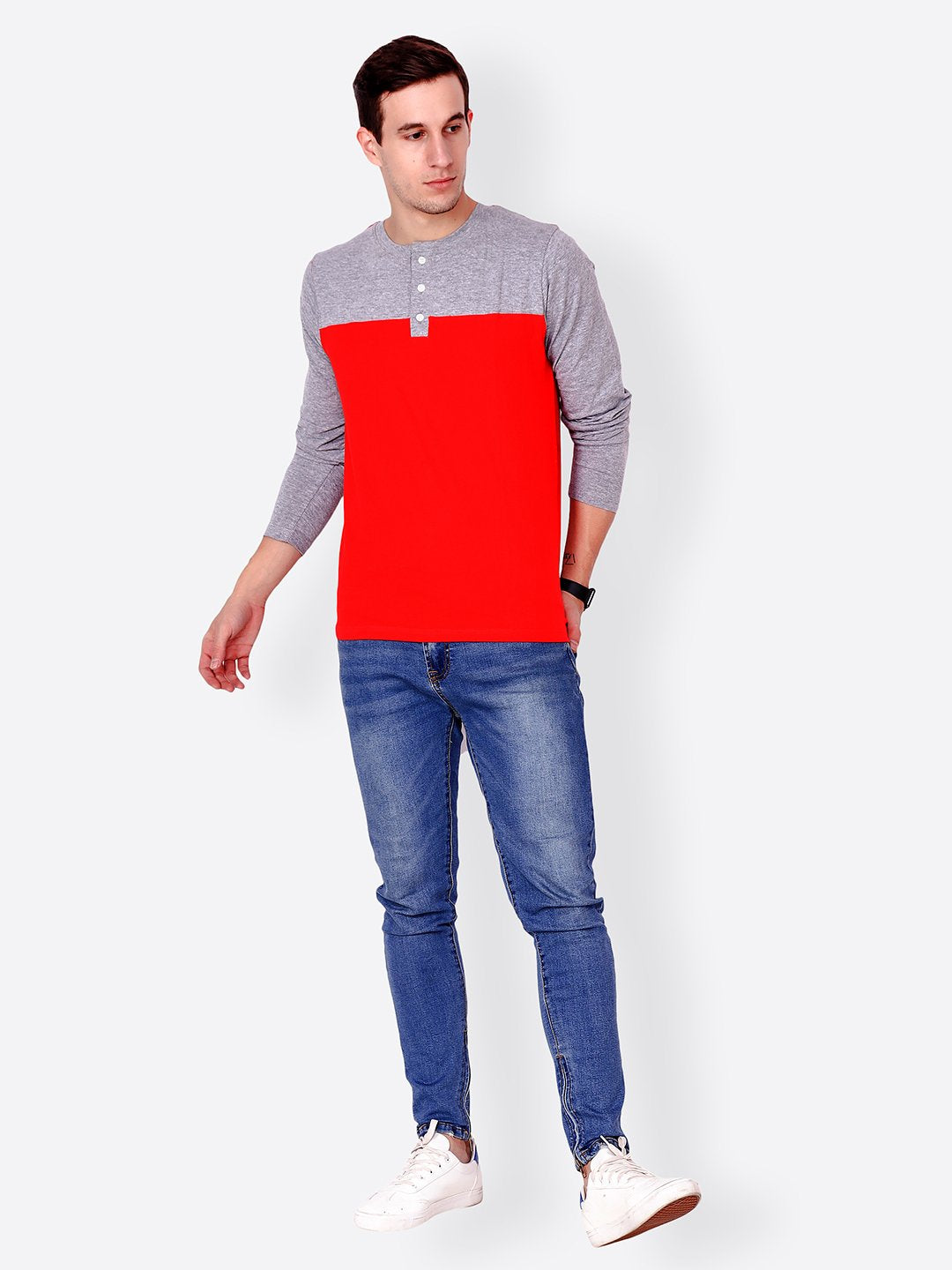 Red Henley Tshirt