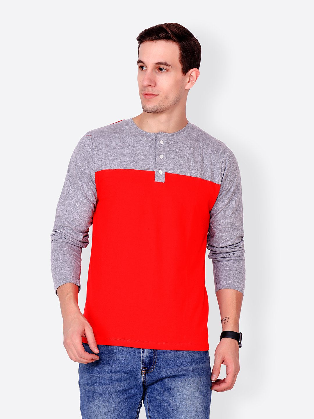 Red Henley Tshirt