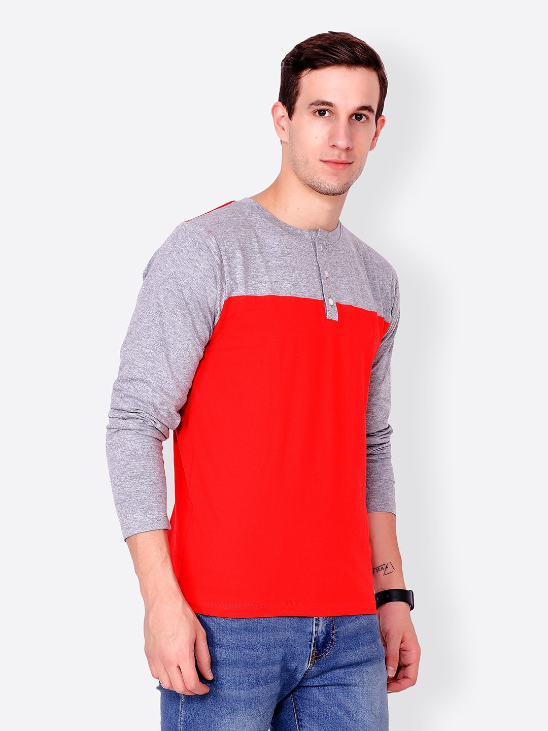 Red Henley Tshirt