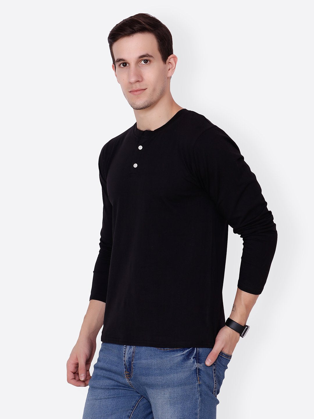 Black Solid Tshirt