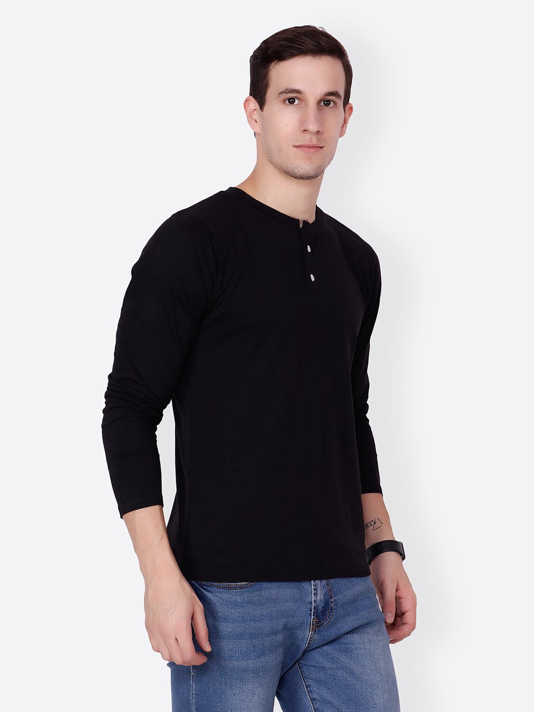 Black Solid Tshirt