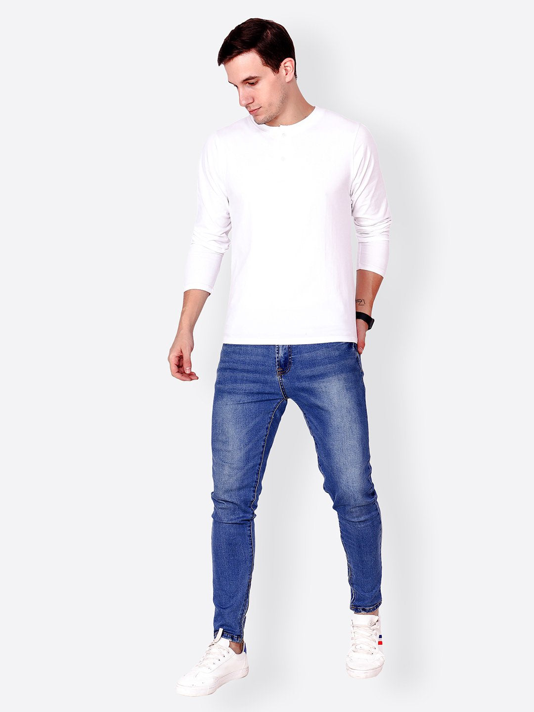 White Solid Tshirt