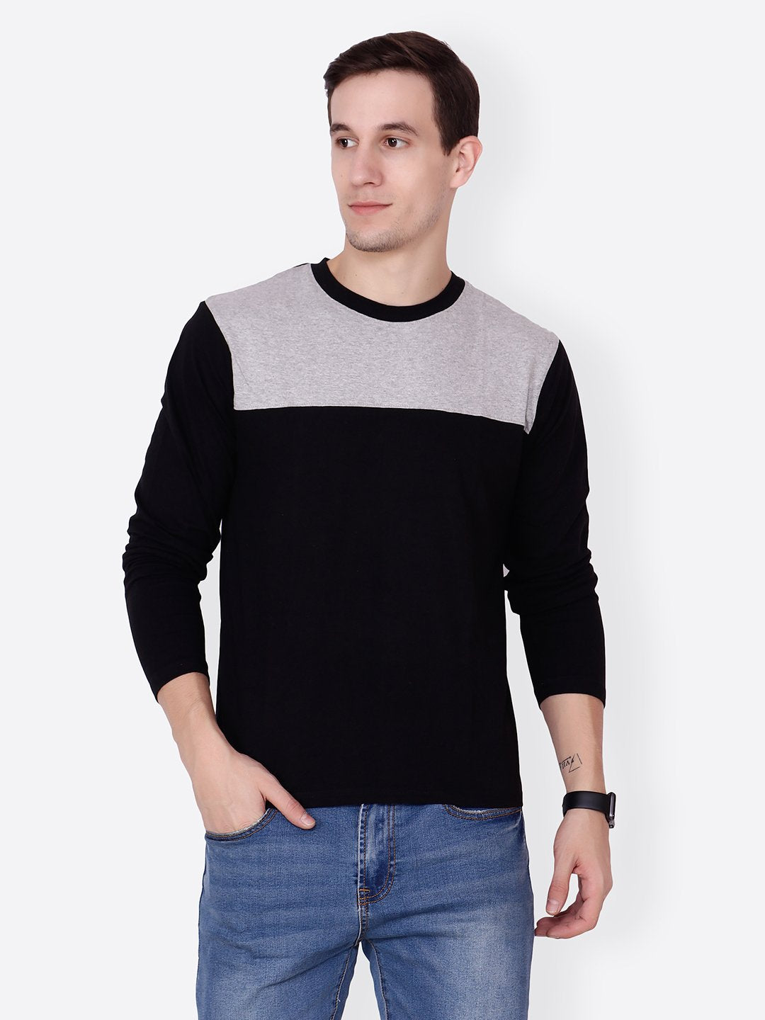 Black Solid Tshirt