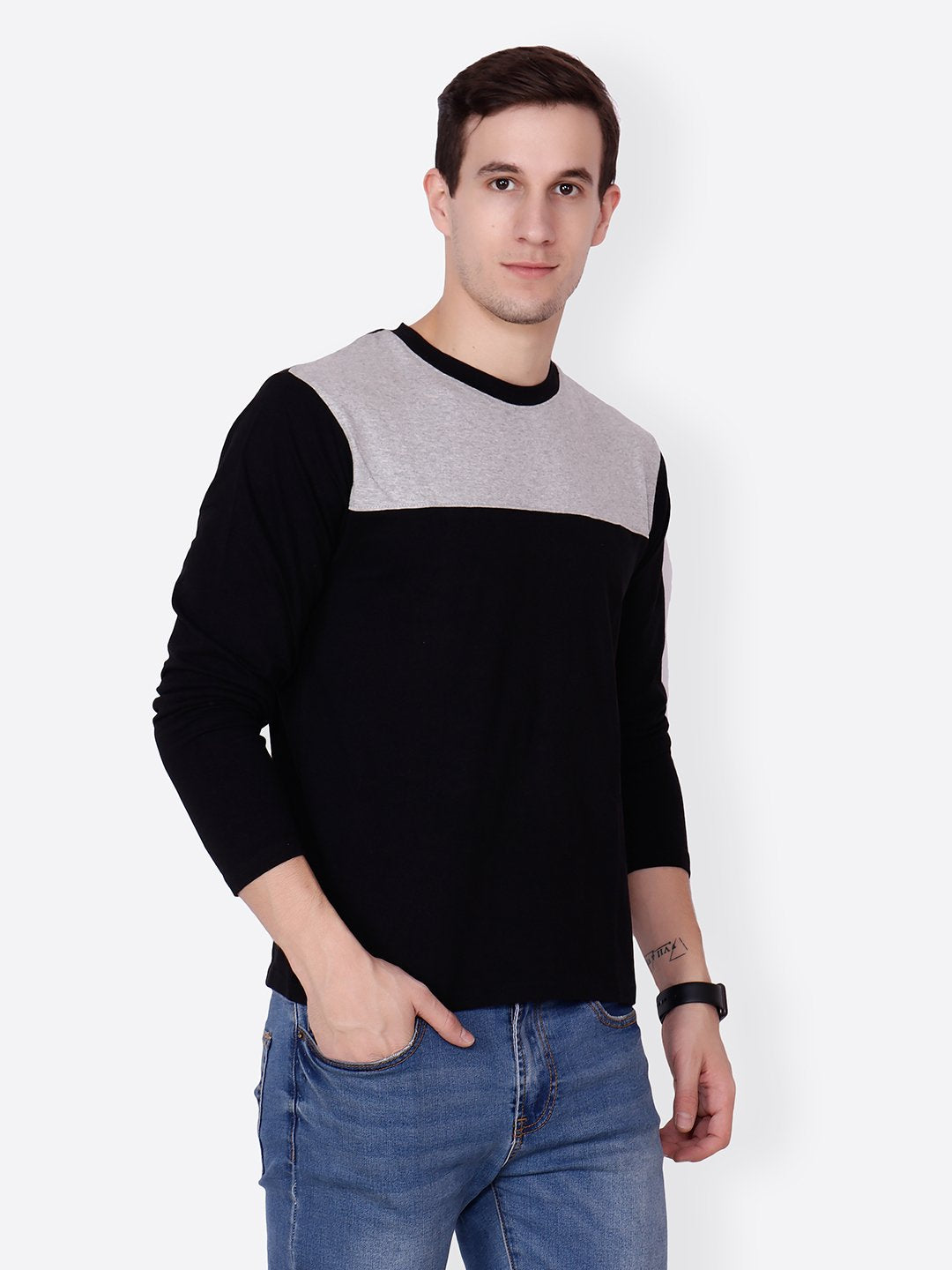 Black Solid Tshirt