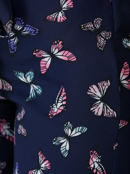 SCORPIUS navy blue printed Palazzo