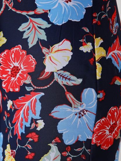 SCORPIUS navy blue Floral print Palazzo