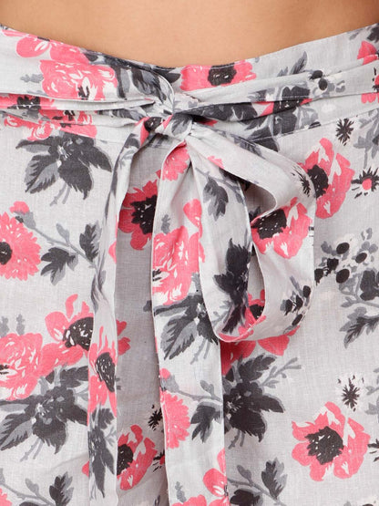 SCORPIUS GREY FLORAL PALLAZO