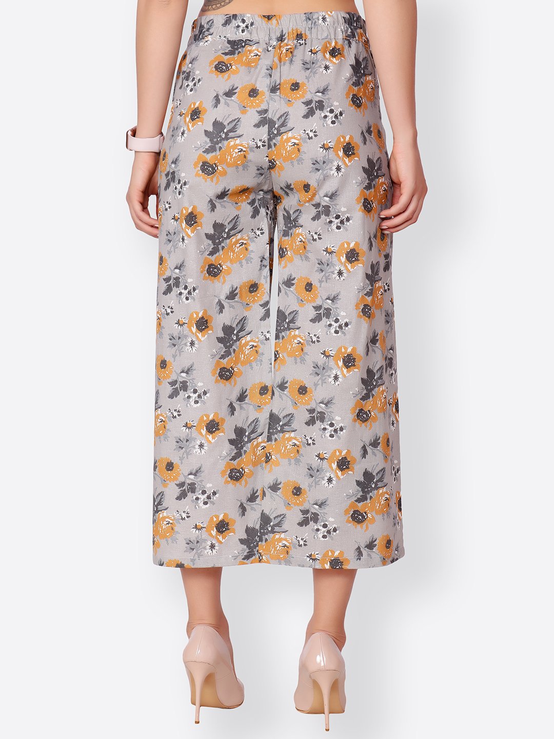 SCORPIUS GREY FLORAL PALLAZO