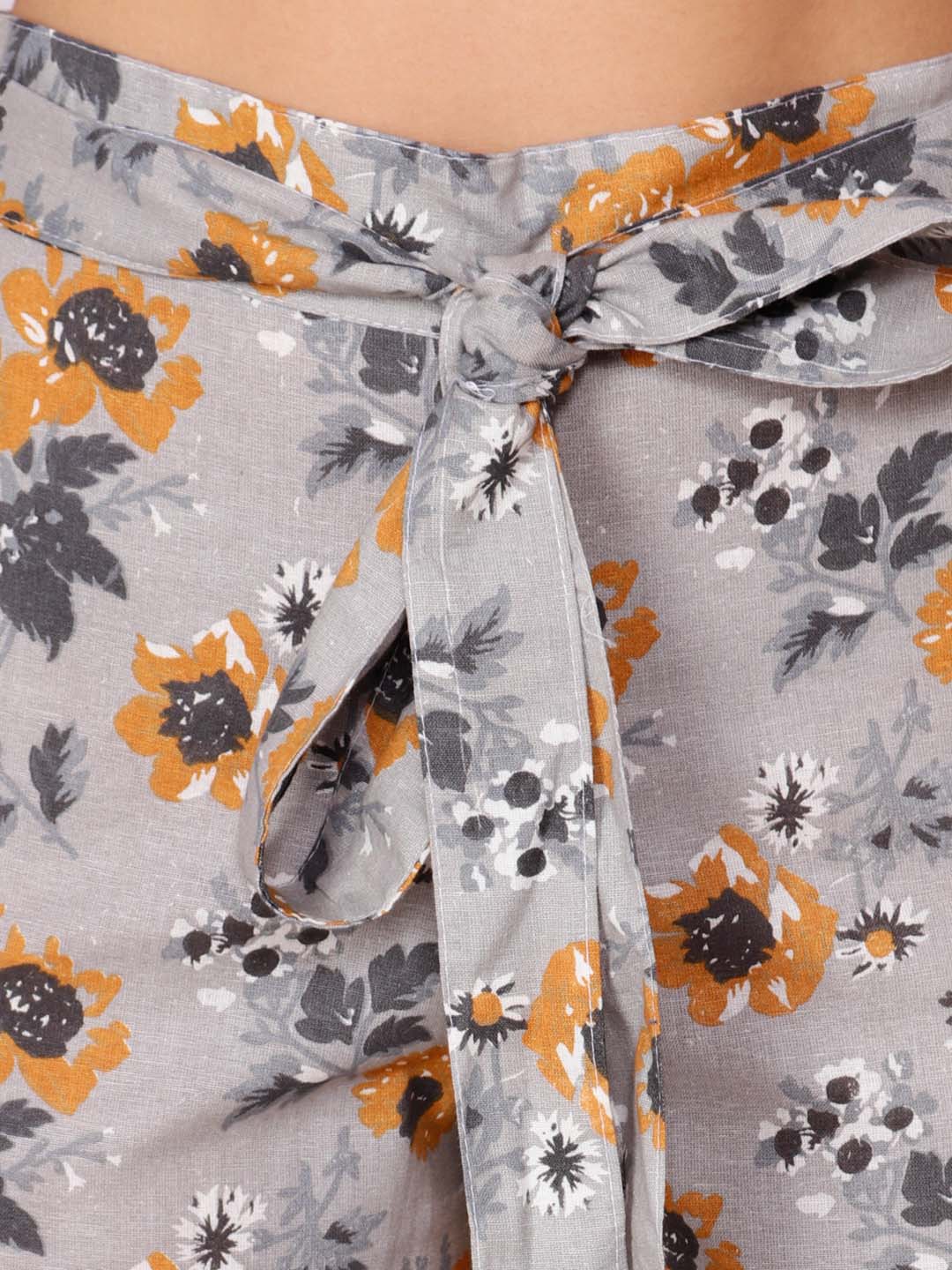 SCORPIUS GREY FLORAL PALLAZO
