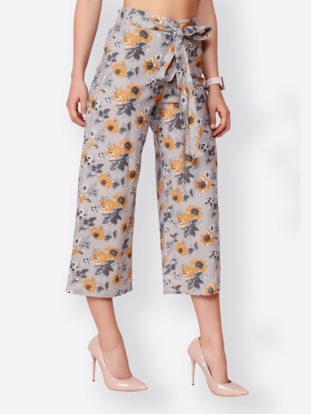 SCORPIUS GREY FLORAL PALLAZO