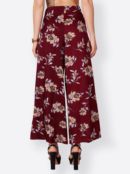 SCORPIUS MAROON PRINTED PALLAZO