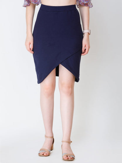 SCORPIUS Navy knee length skirt