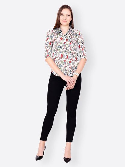 SCORPIUS WHITE PRINTED SHIRT