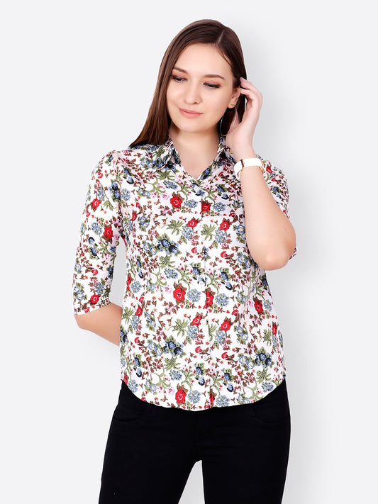 SCORPIUS WHITE PRINTED SHIRT